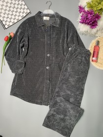 طقم كوردروي شتوي انيق gray